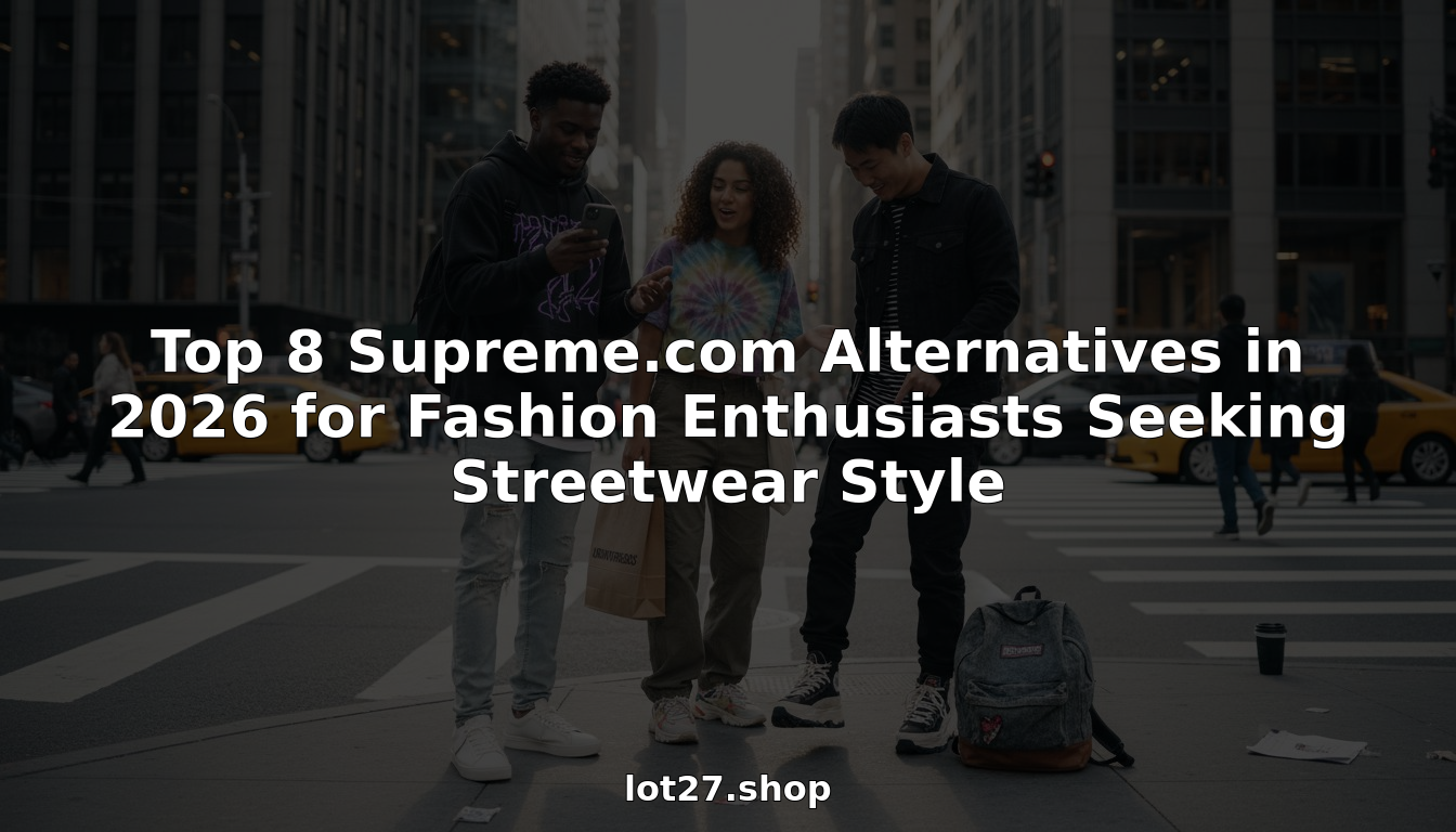 Fashion-forward young adults in city in streetwear