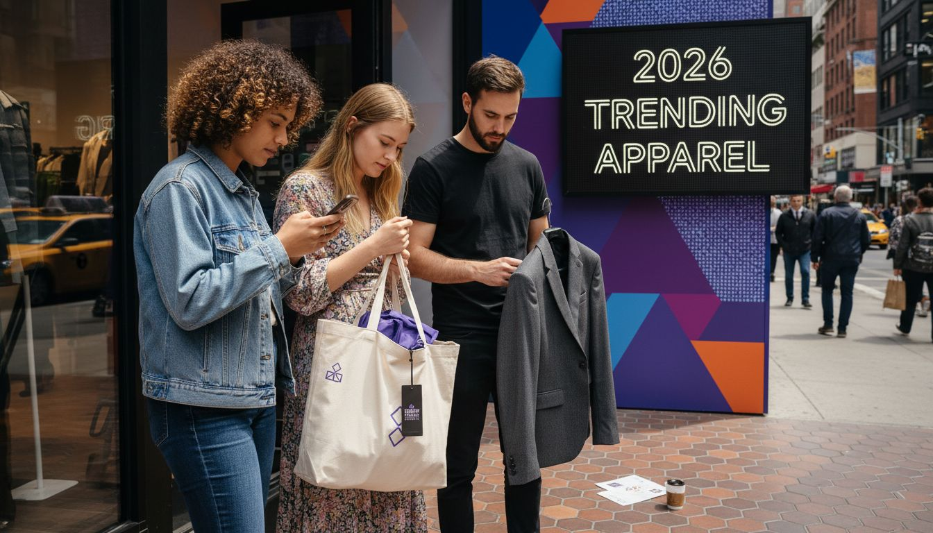 Young adults shop for 2026 trendy apparel
