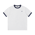 Contrast Edge Ribbed Crewneck T-Shirt