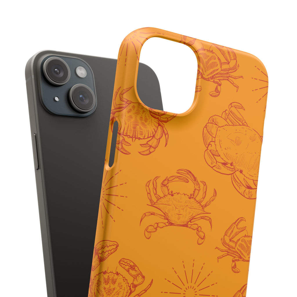 Crab Pattern Snap Case – Orange Coastal Phone Cover