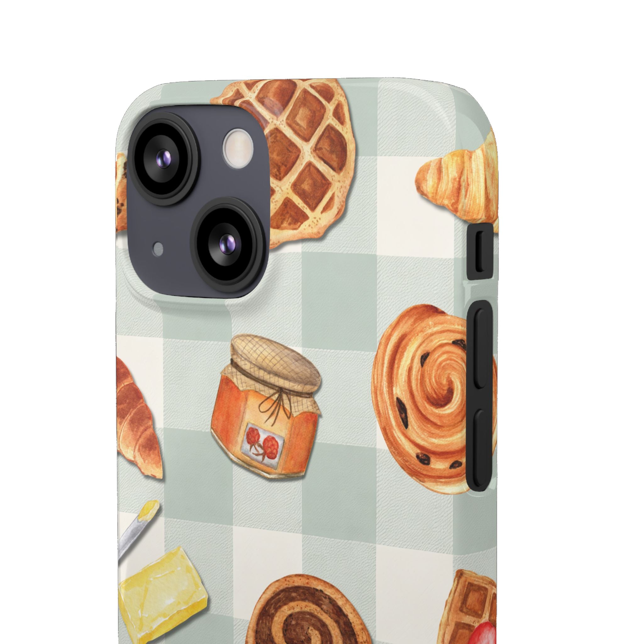Bakery Breakfast Phone Case — Cute Pastry Pattern Snap Case