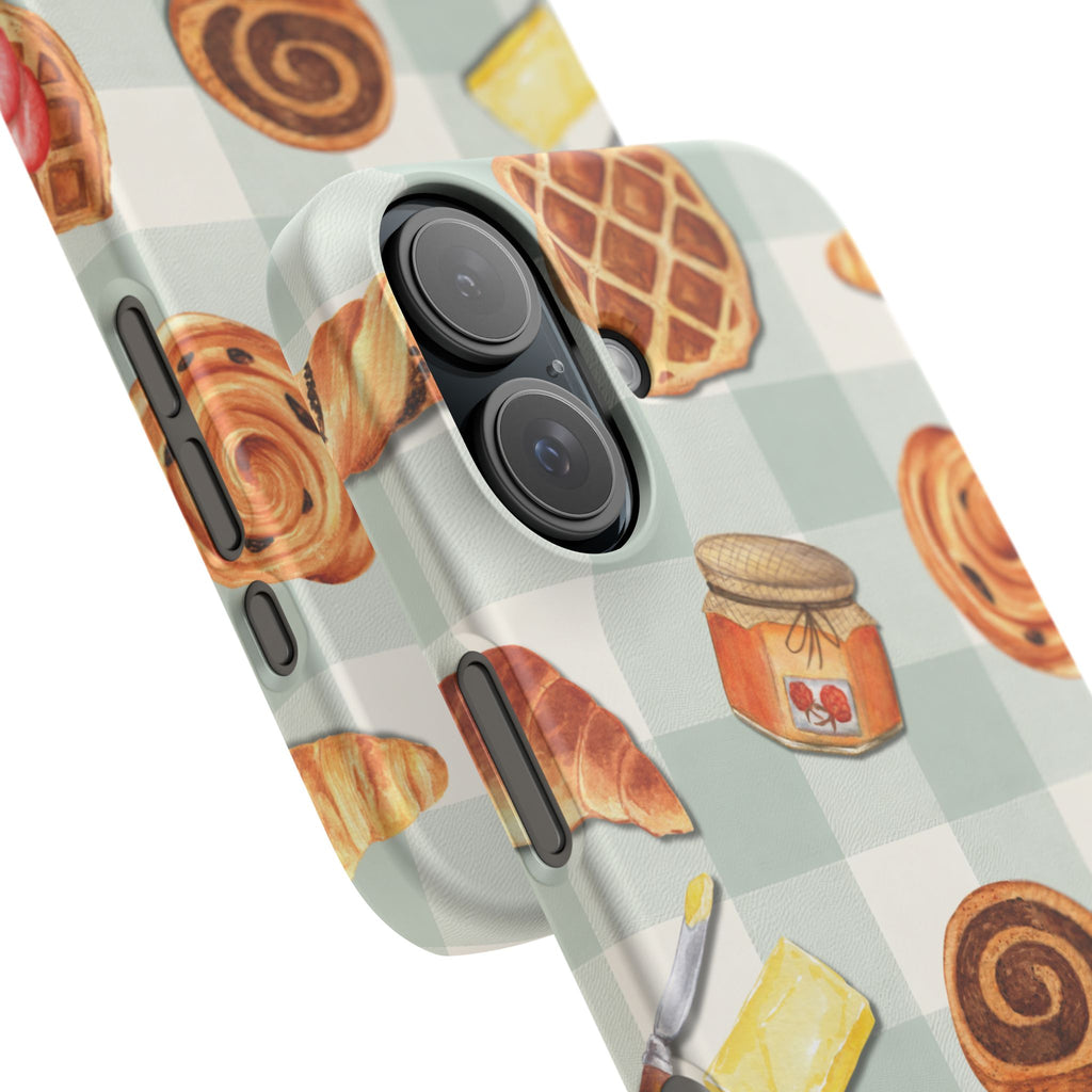 Bakery Breakfast Phone Case — Cute Pastry Pattern Snap Case