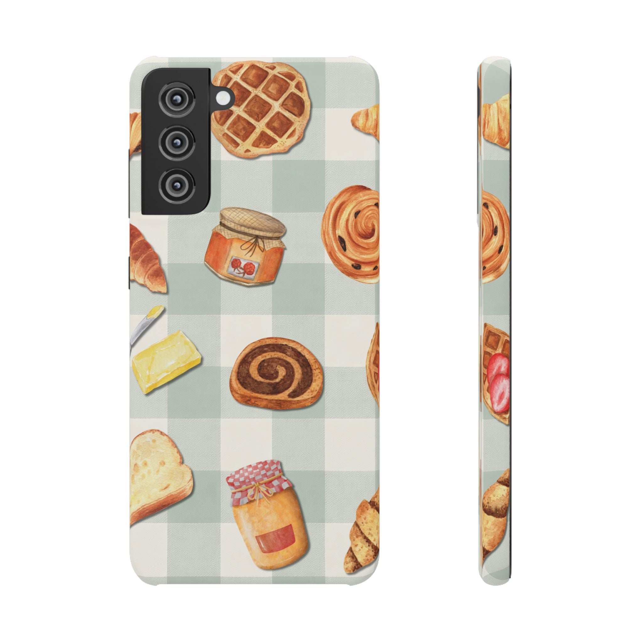 Bakery Breakfast Phone Case — Cute Pastry Pattern Snap Case