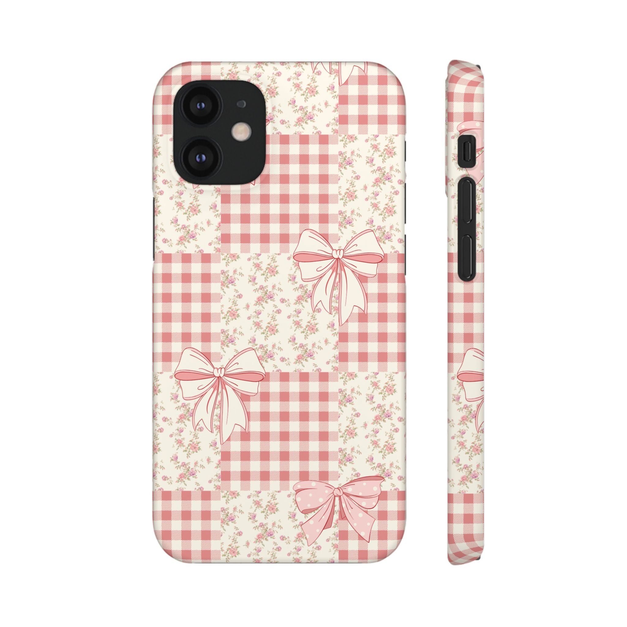 Pink Bow Patchwork Case