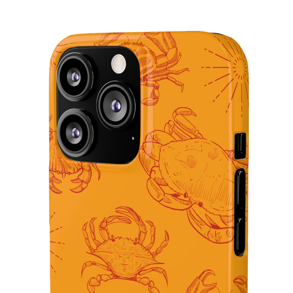 Crab Pattern Snap Case – Orange Coastal Phone Cover