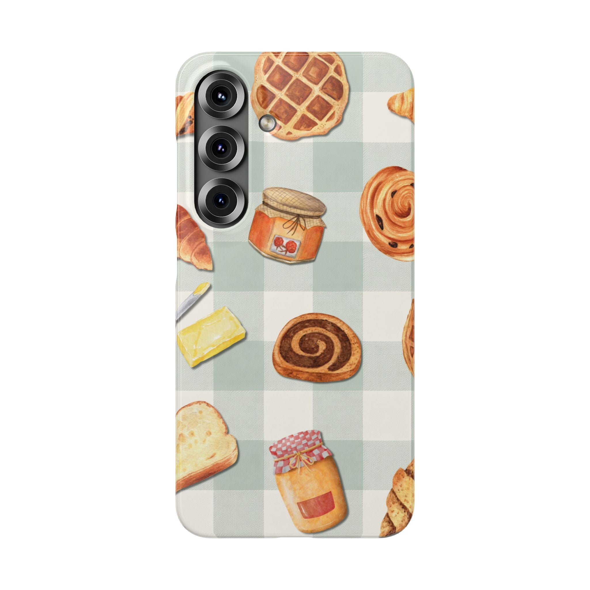 Bakery Breakfast Phone Case — Cute Pastry Pattern Snap Case