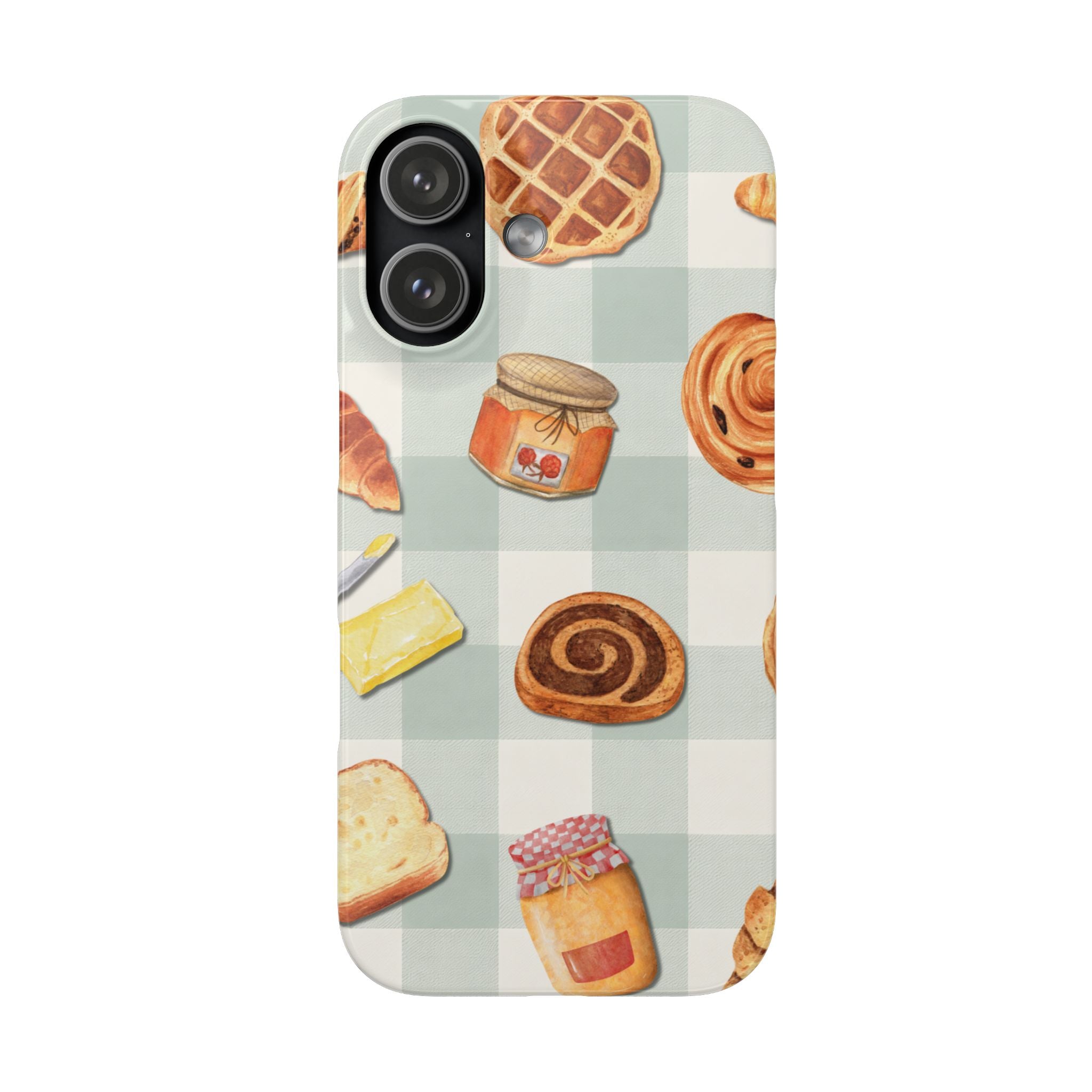 Bakery Breakfast Phone Case — Cute Pastry Pattern Snap Case