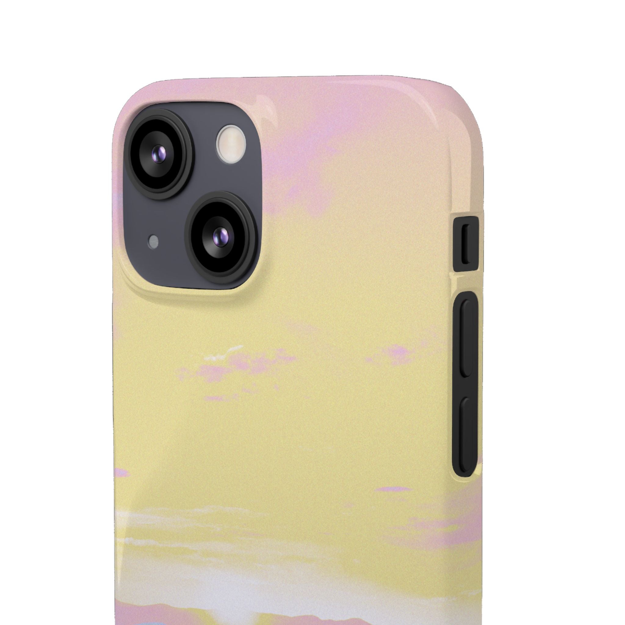 Pastel Lavender Field Phone Case — Sunset Sky Snap Case