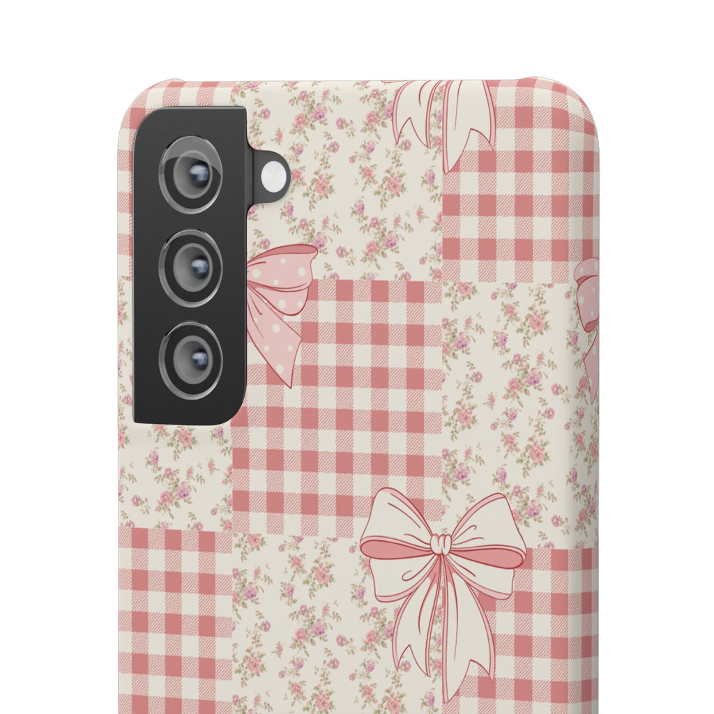 Pink Bow Patchwork Case