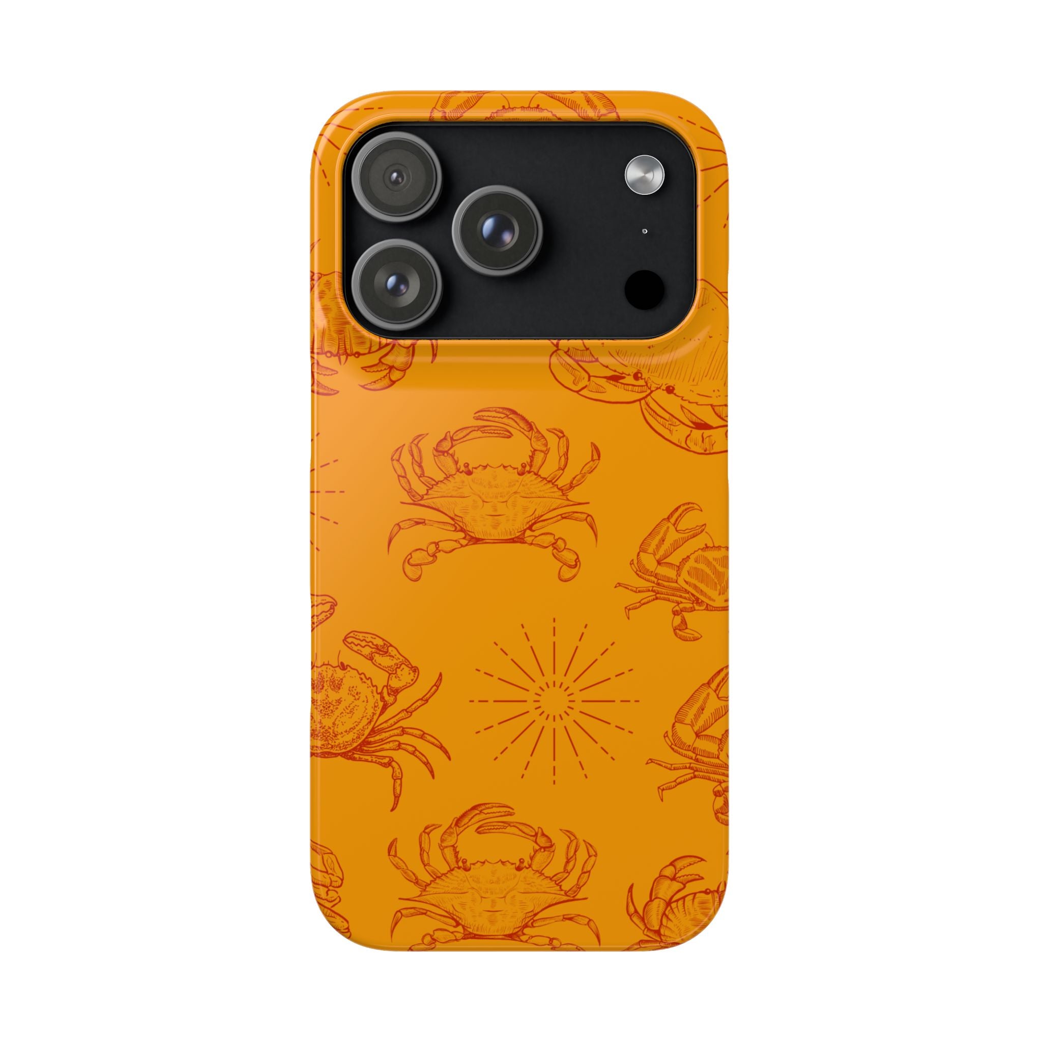 Crab Pattern Snap Case – Orange Coastal Phone Cover