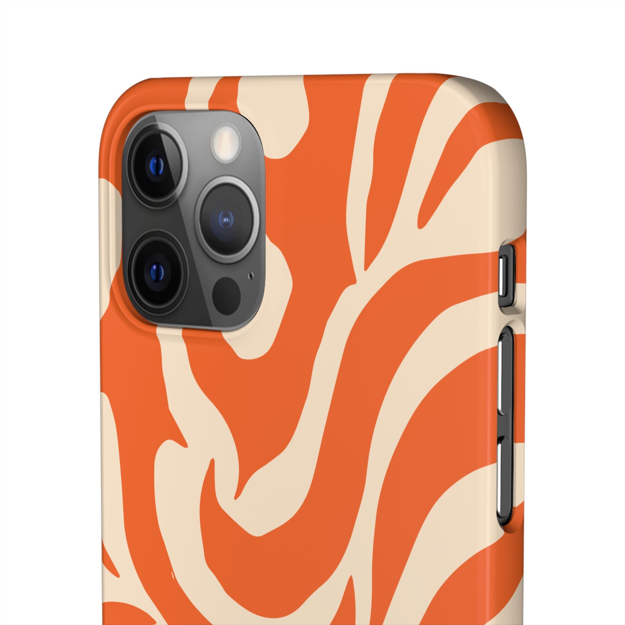 Orange Swirl Phone Case — Retro Abstract iPhone Snap Case