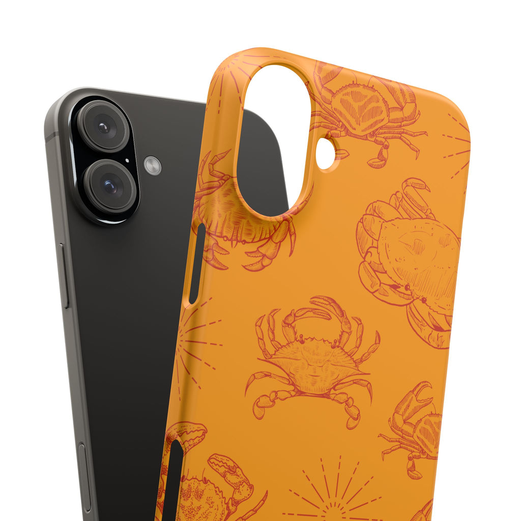 Crab Pattern Snap Case – Orange Coastal Phone Cover