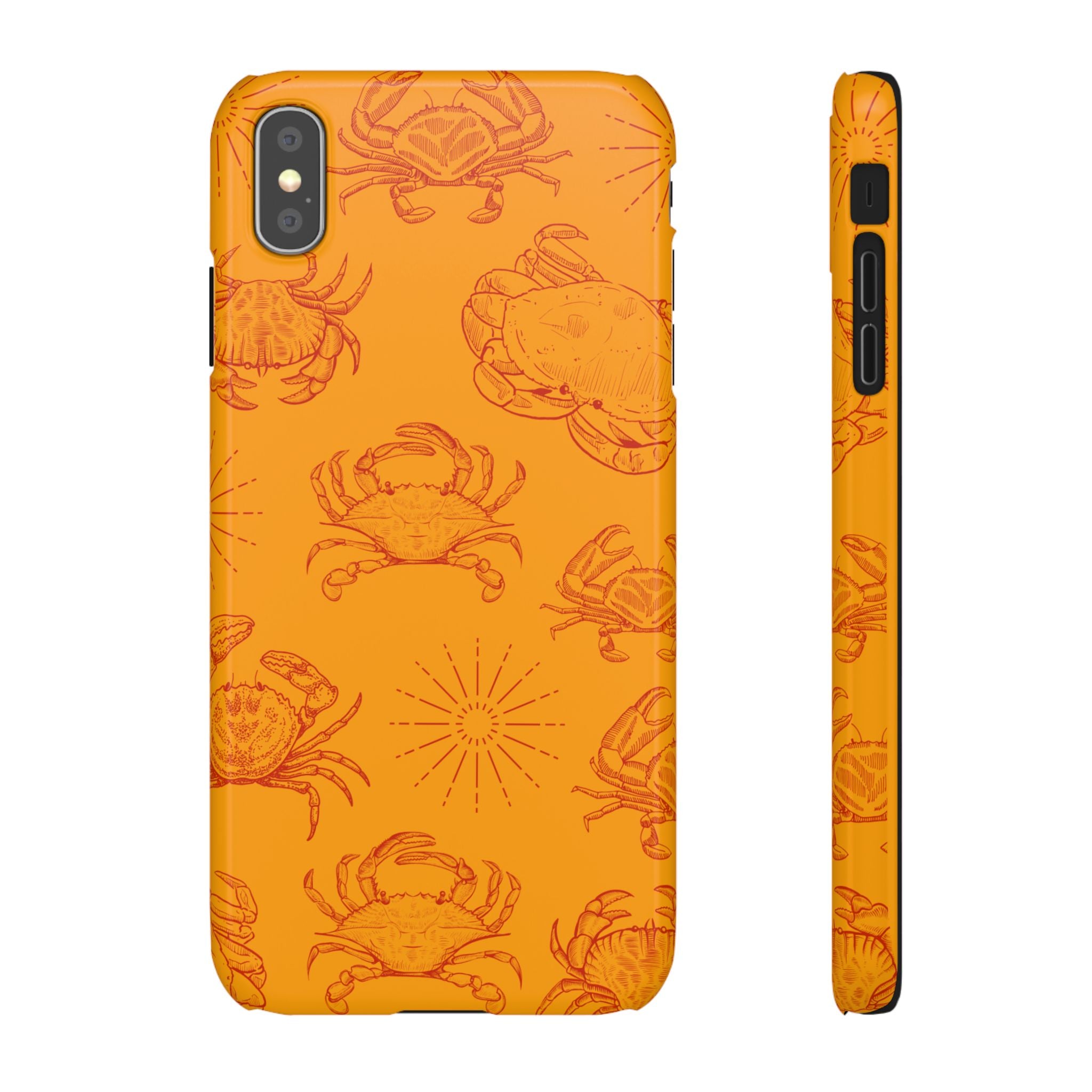 Crab Pattern Snap Case – Orange Coastal Phone Cover