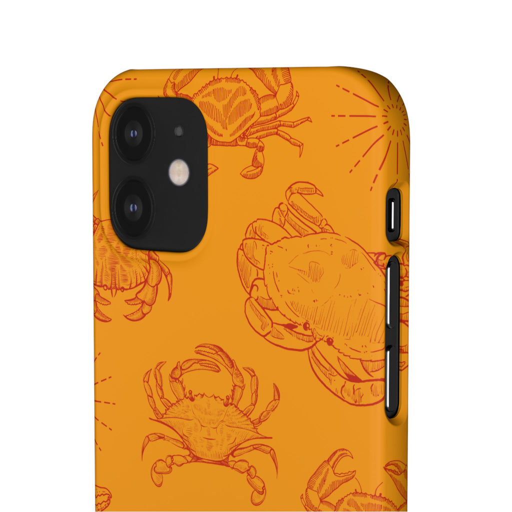 Crab Pattern Snap Case – Orange Coastal Phone Cover