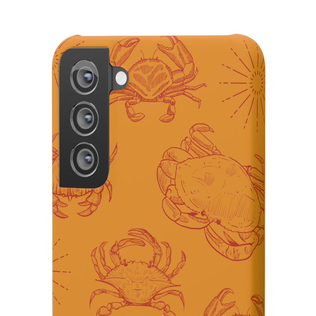 Crab Pattern Snap Case – Orange Coastal Phone Cover