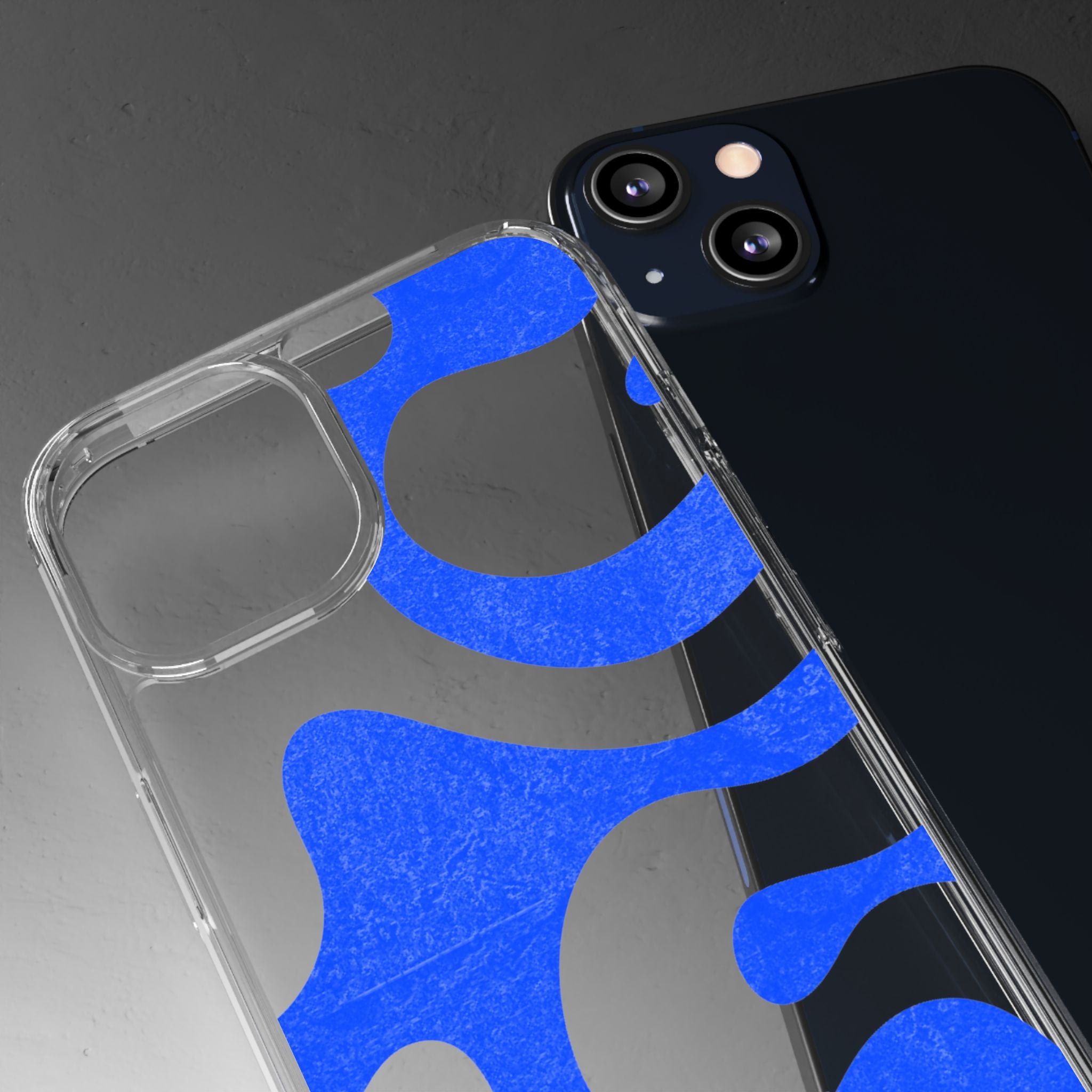 Copy of Abstract Blue Wave Clear Phone Case