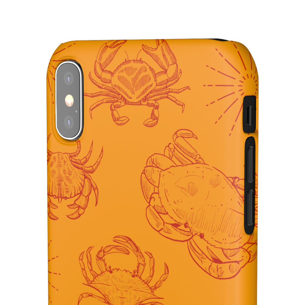 Crab Pattern Snap Case – Orange Coastal Phone Cover