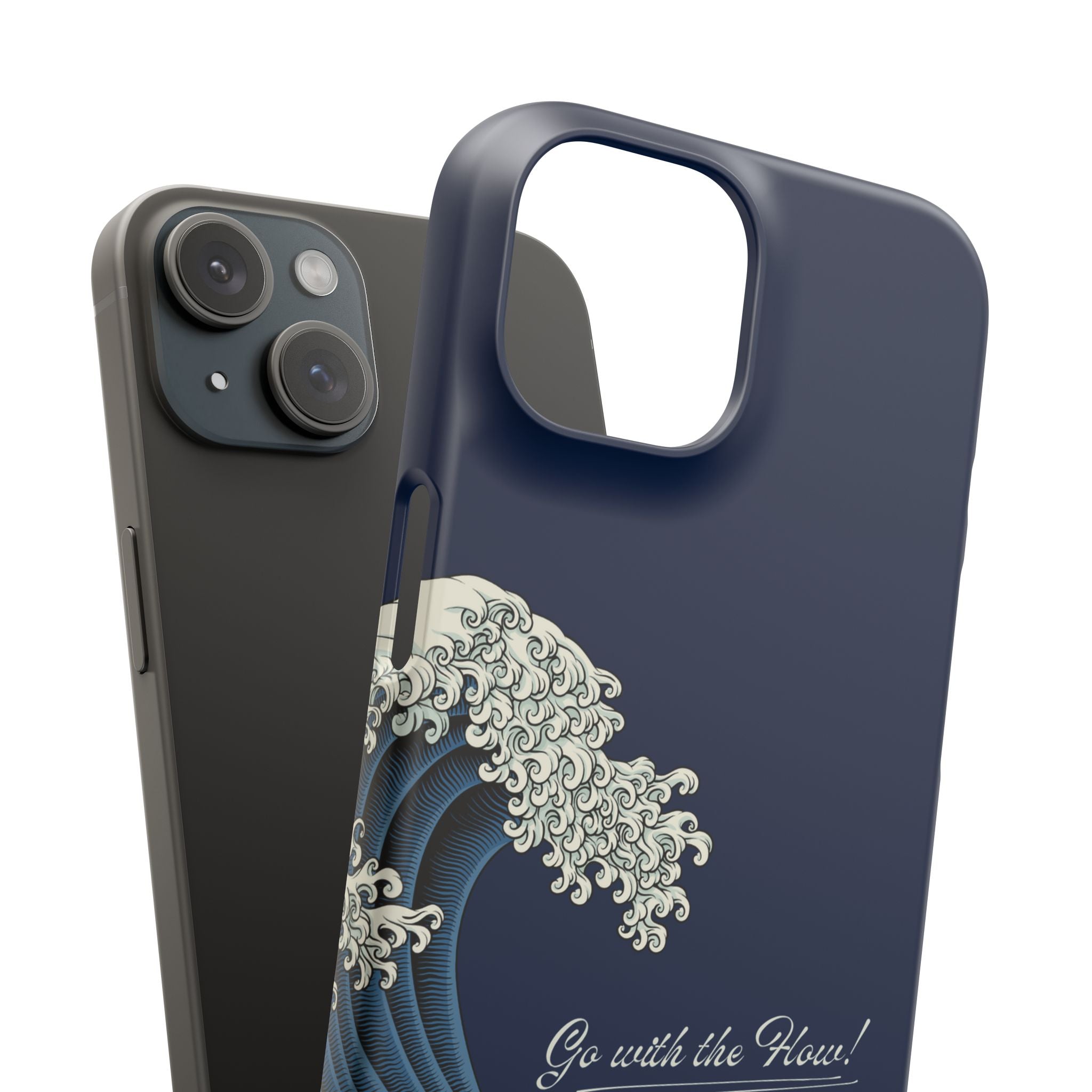 Phone Case — 'Go with the Flow' Wave Design