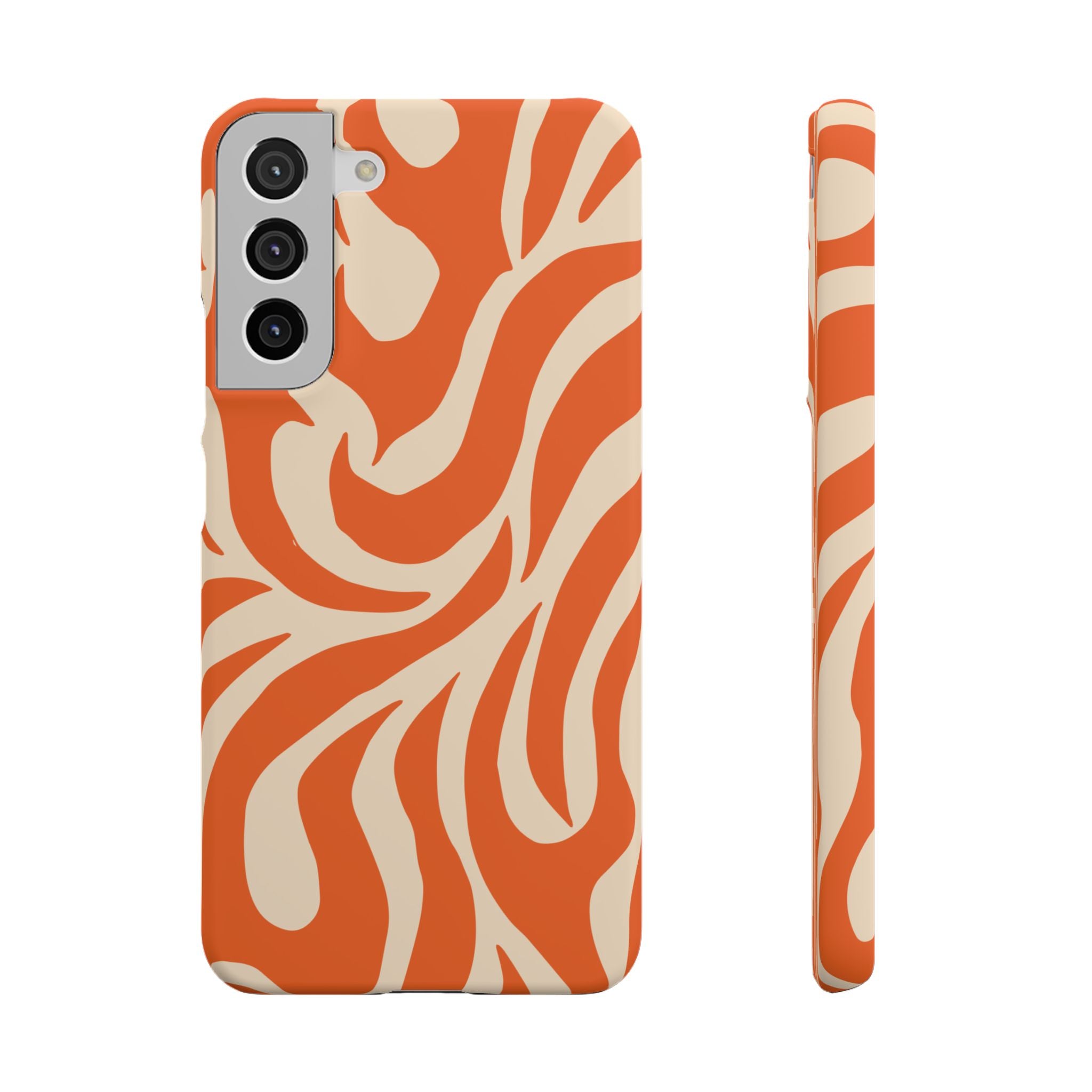 Orange Swirl Phone Case — Retro Abstract iPhone Snap Case