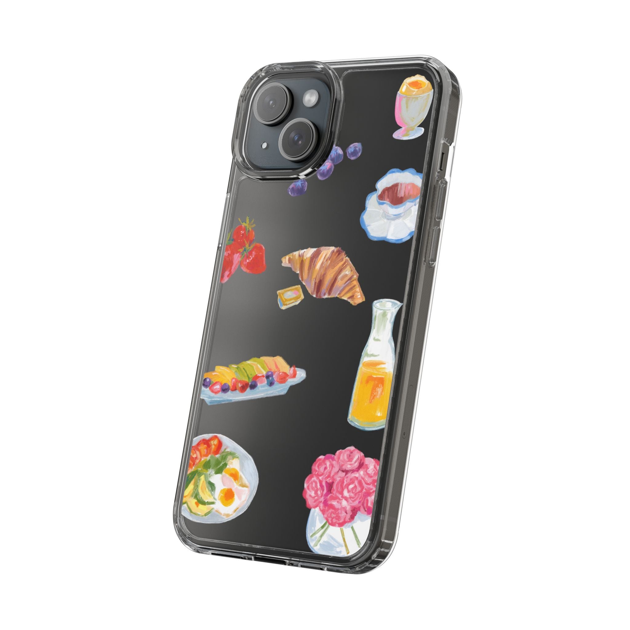Clear Phone Case — Breakfast Pastries & Brunch Icons Clear Case