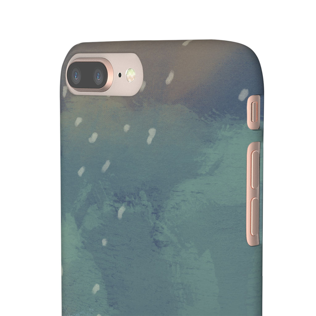 Artistic Rainfall Phone Case – Woman with Umbrella Design