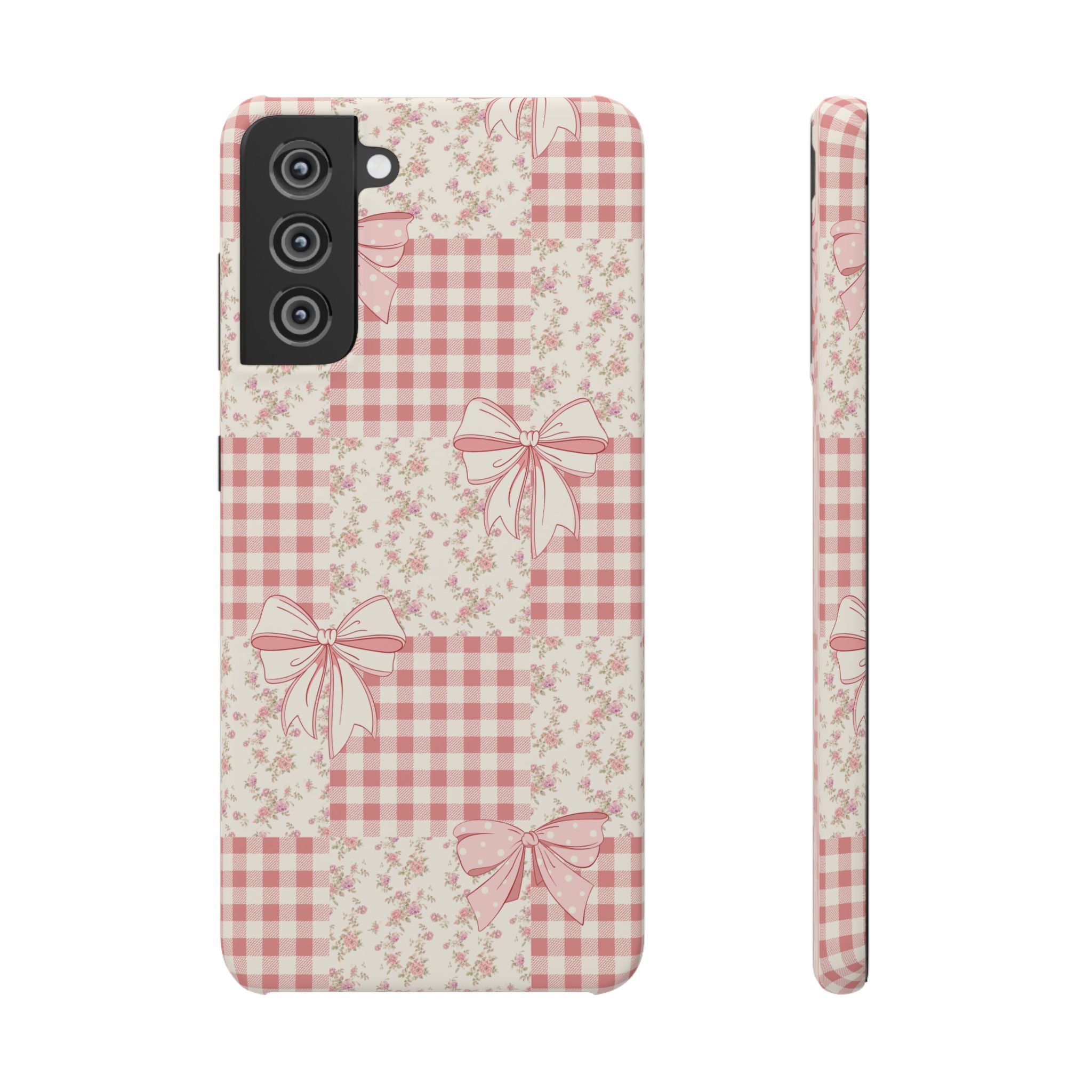 Pink Bow Patchwork Case
