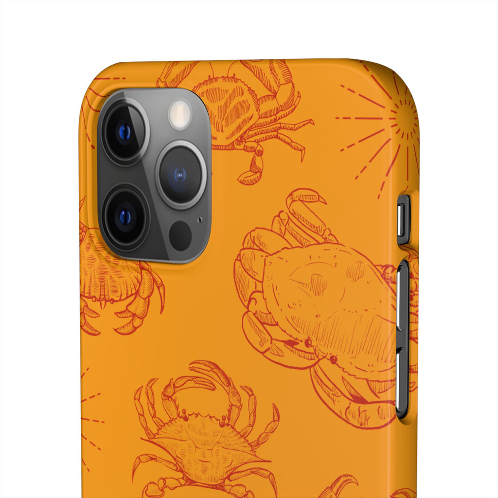 Crab Pattern Snap Case – Orange Coastal Phone Cover