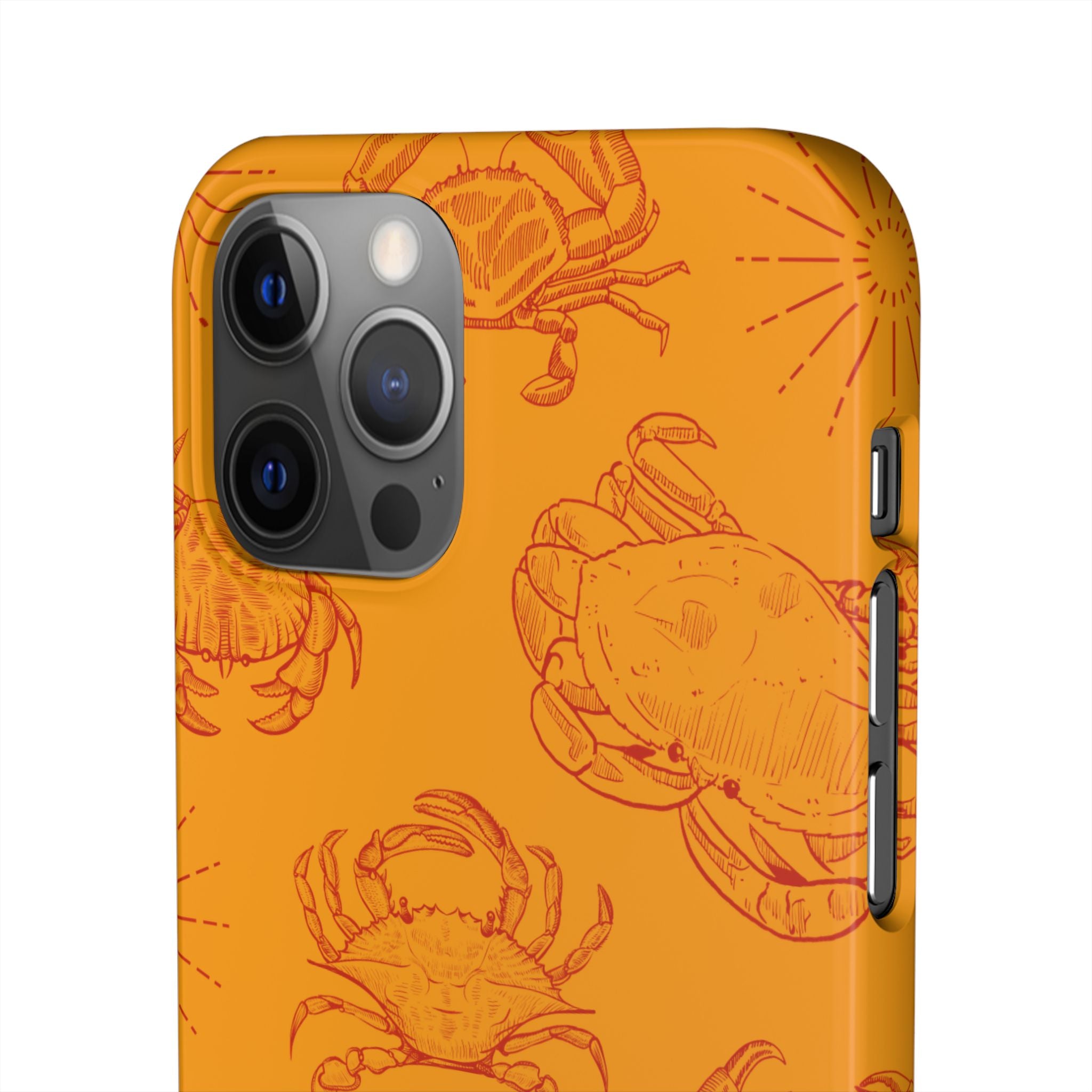Crab Pattern Snap Case – Orange Coastal Phone Cover