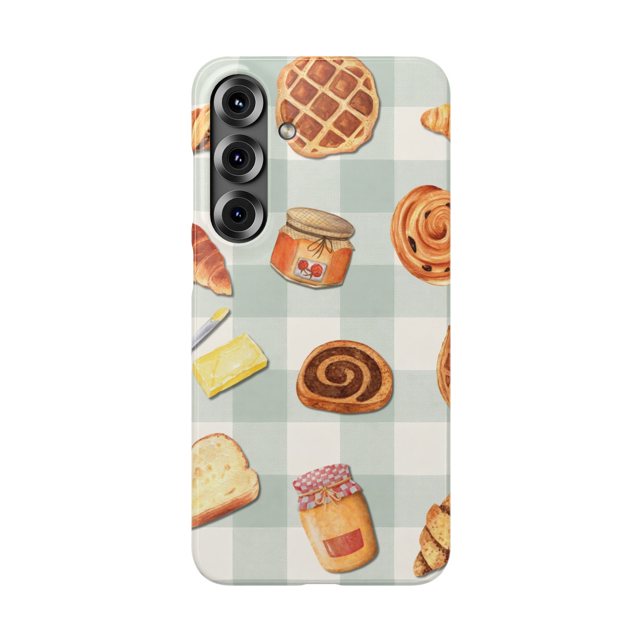 Bakery Breakfast Phone Case — Cute Pastry Pattern Snap Case