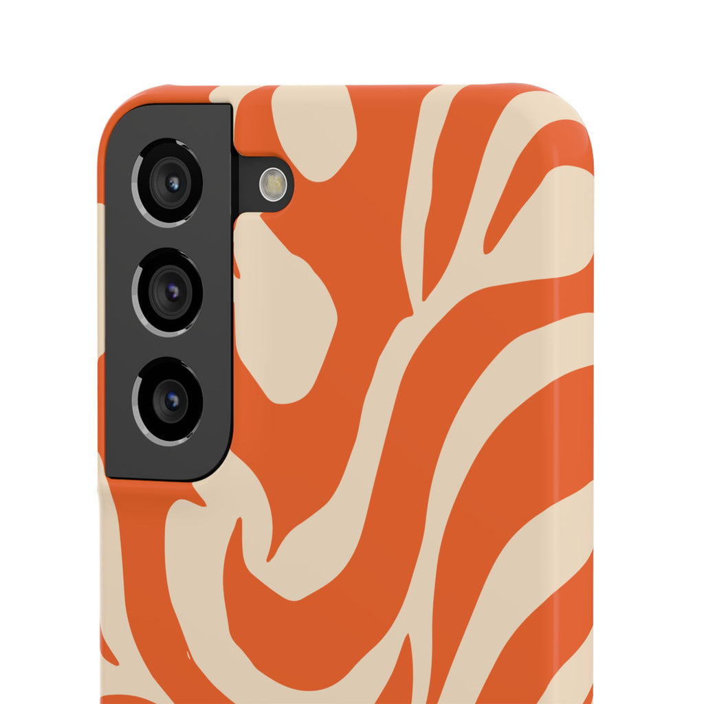 Orange Swirl Phone Case — Retro Abstract iPhone Snap Case