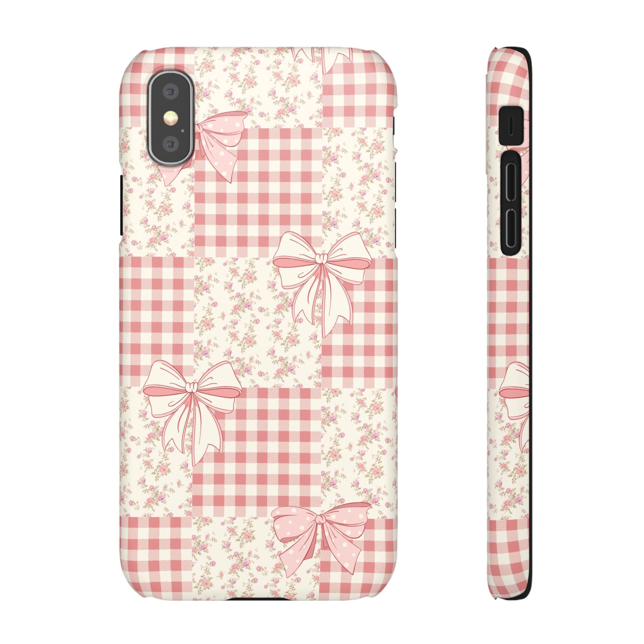 Pink Bow Patchwork Case