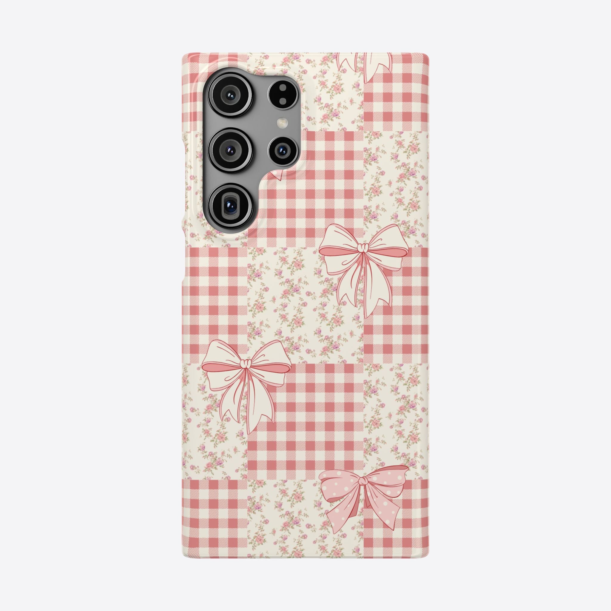Pink Bow Patchwork Case