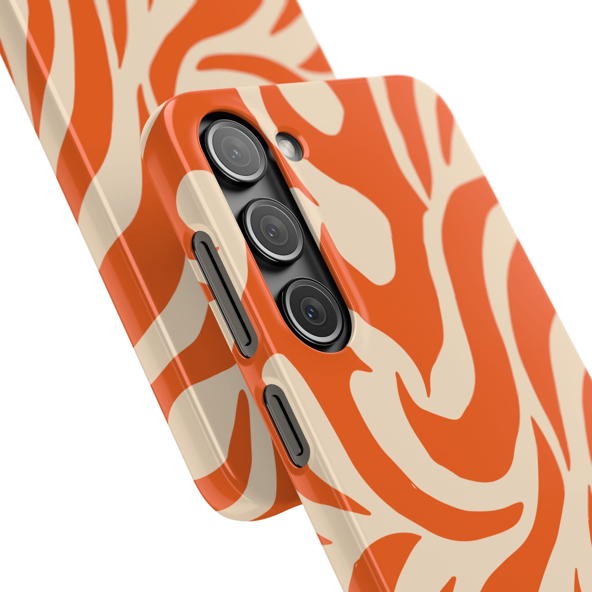 Orange Swirl Phone Case — Retro Abstract iPhone Snap Case