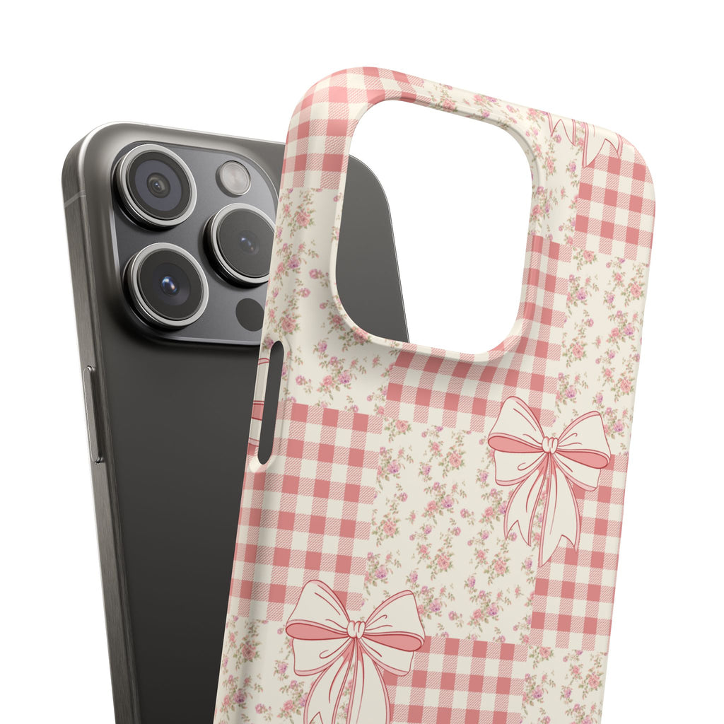 Pink Bow Patchwork Case