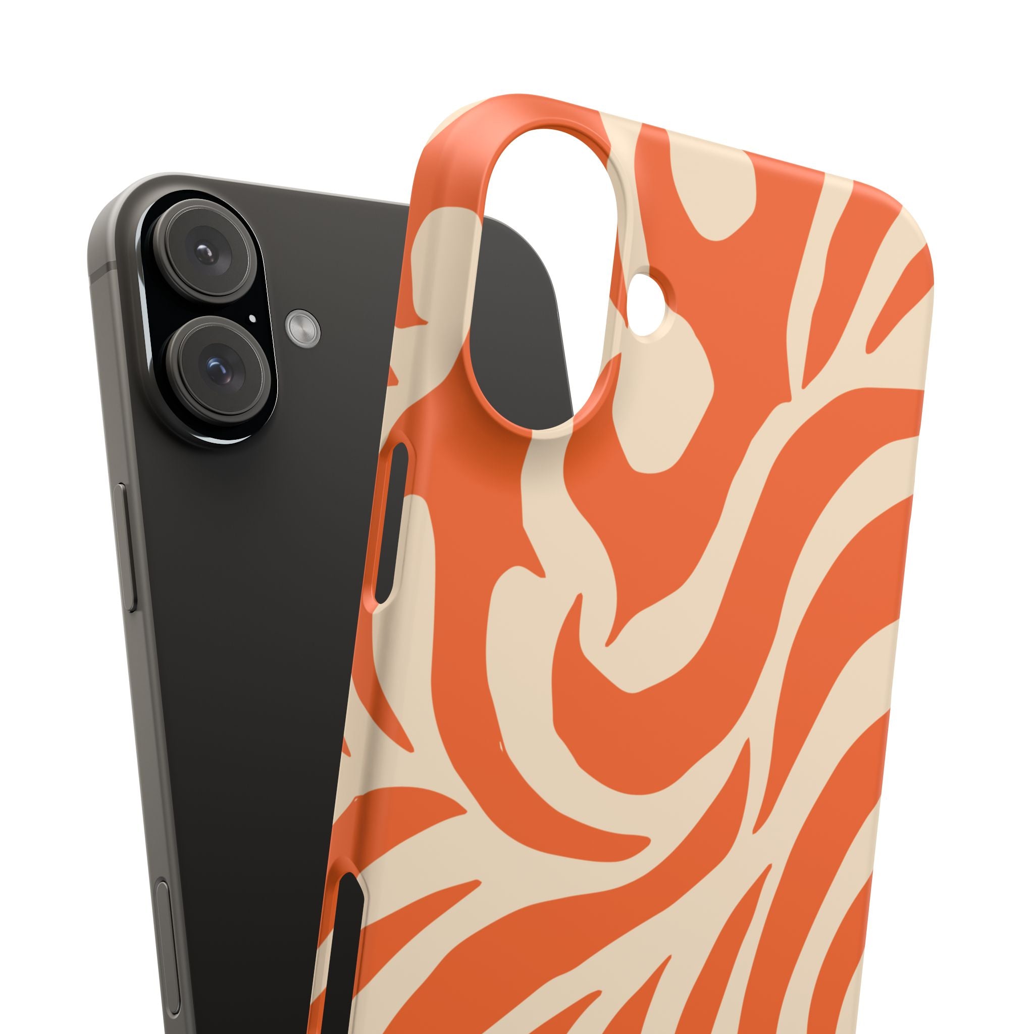 Orange Swirl Phone Case — Retro Abstract iPhone Snap Case