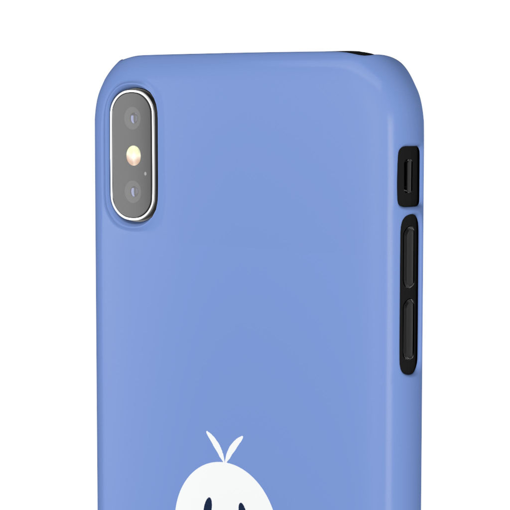 Cute Goose Phone Case – Blue Snap Phone Cover with Whimsical Bird Design