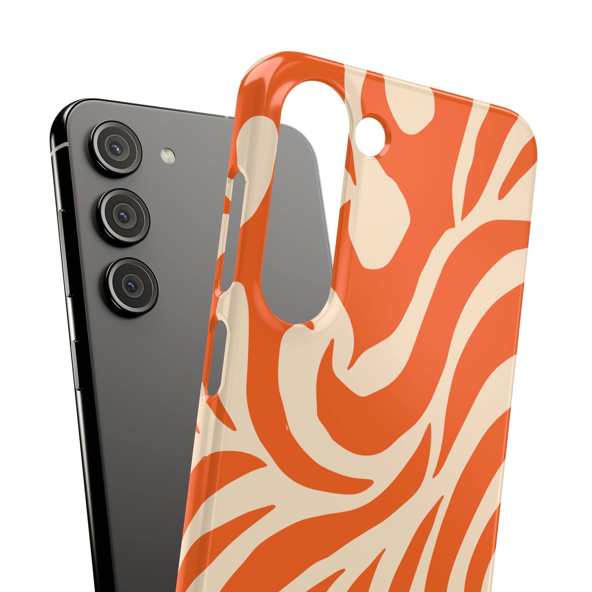 Orange Swirl Phone Case — Retro Abstract iPhone Snap Case