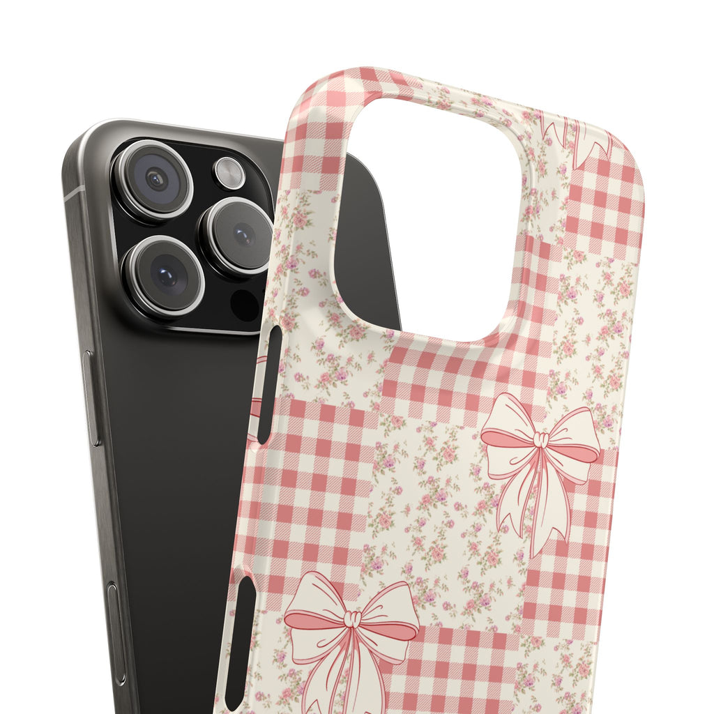 Pink Bow Patchwork Case