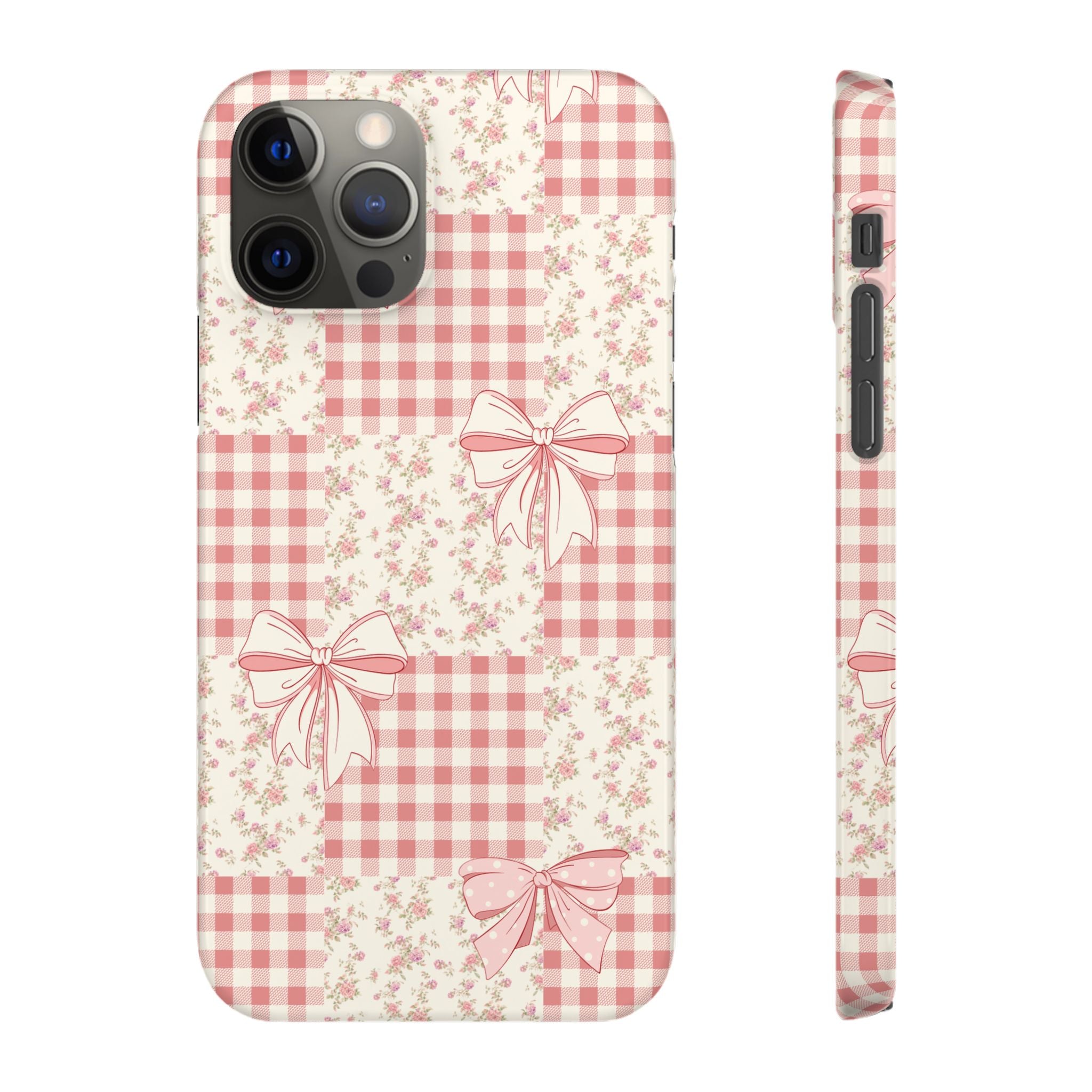 Pink Bow Patchwork Case