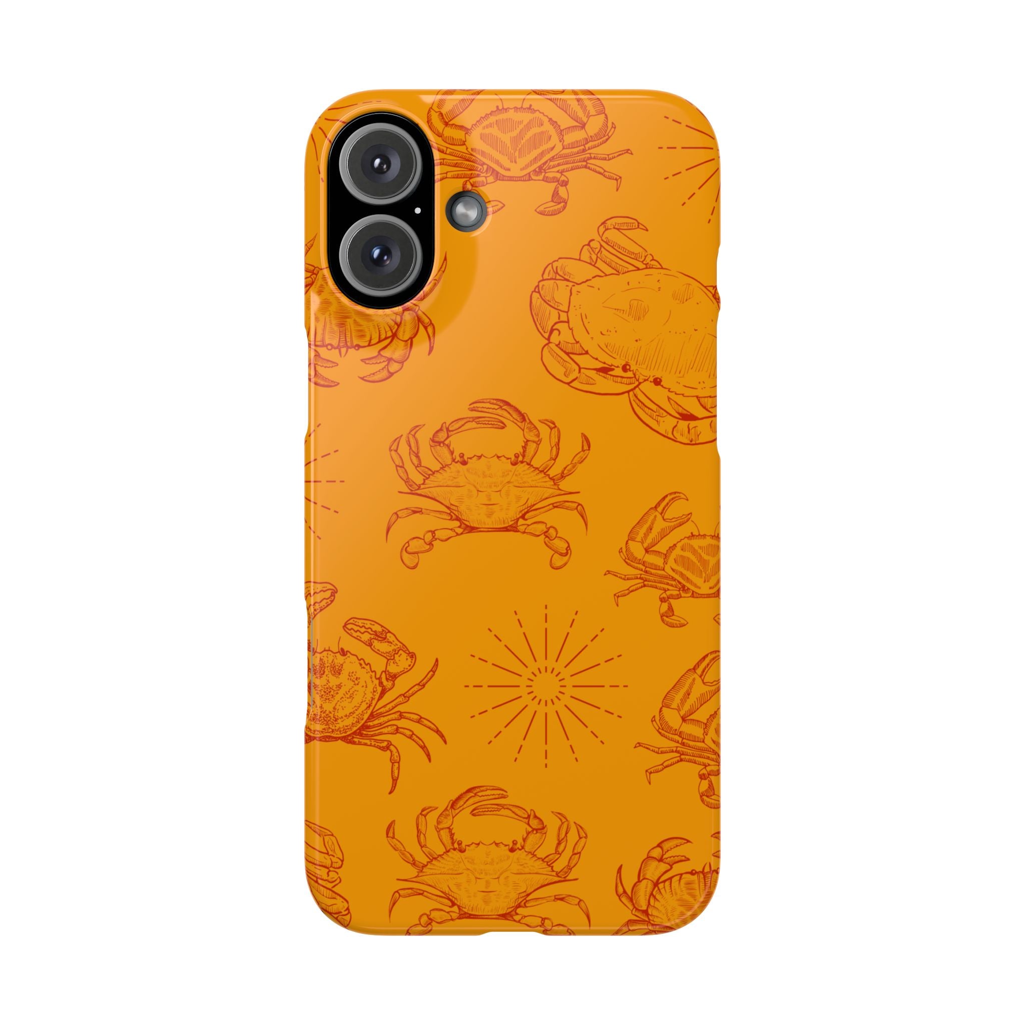 Crab Pattern Snap Case – Orange Coastal Phone Cover
