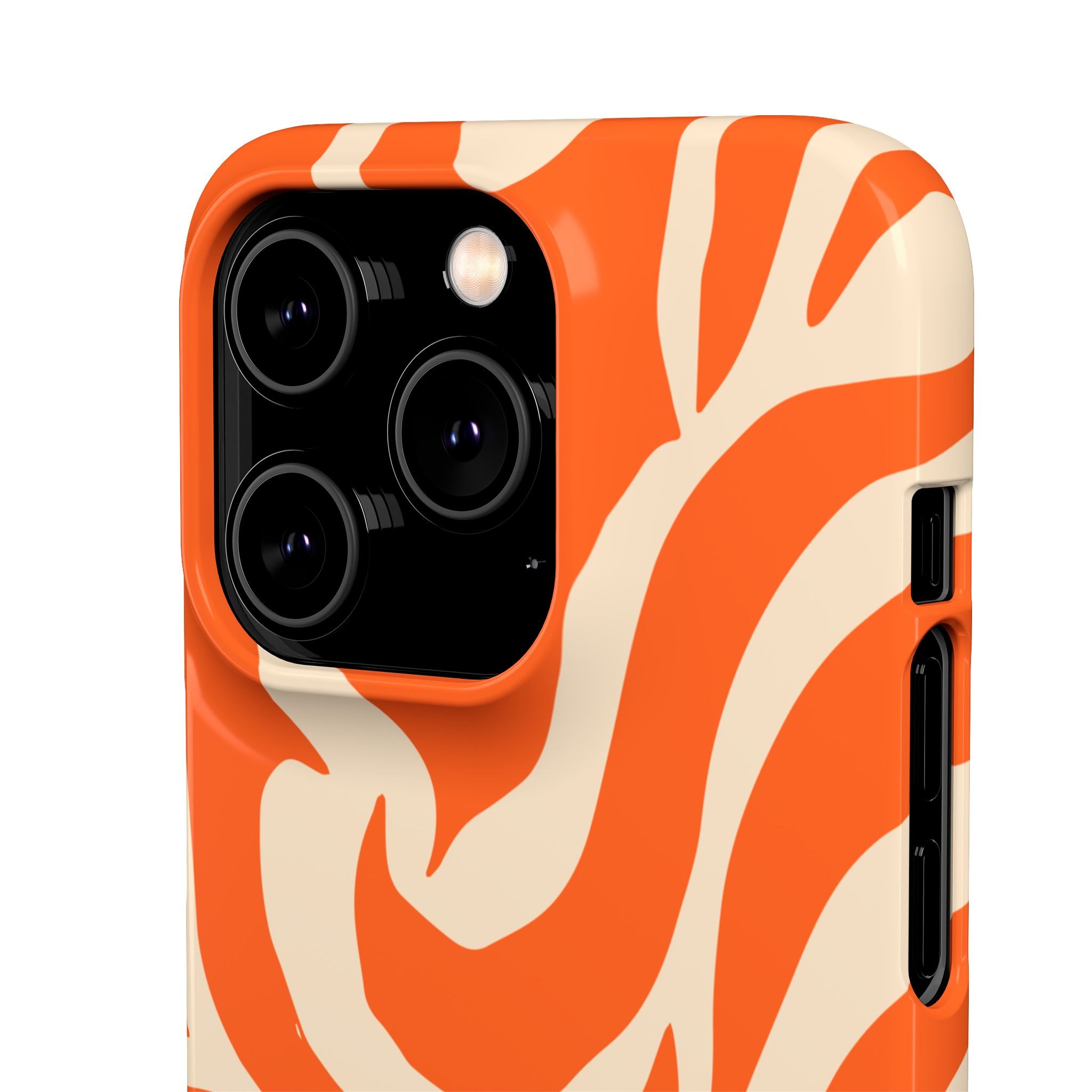 Orange Swirl Phone Case — Retro Abstract iPhone Snap Case
