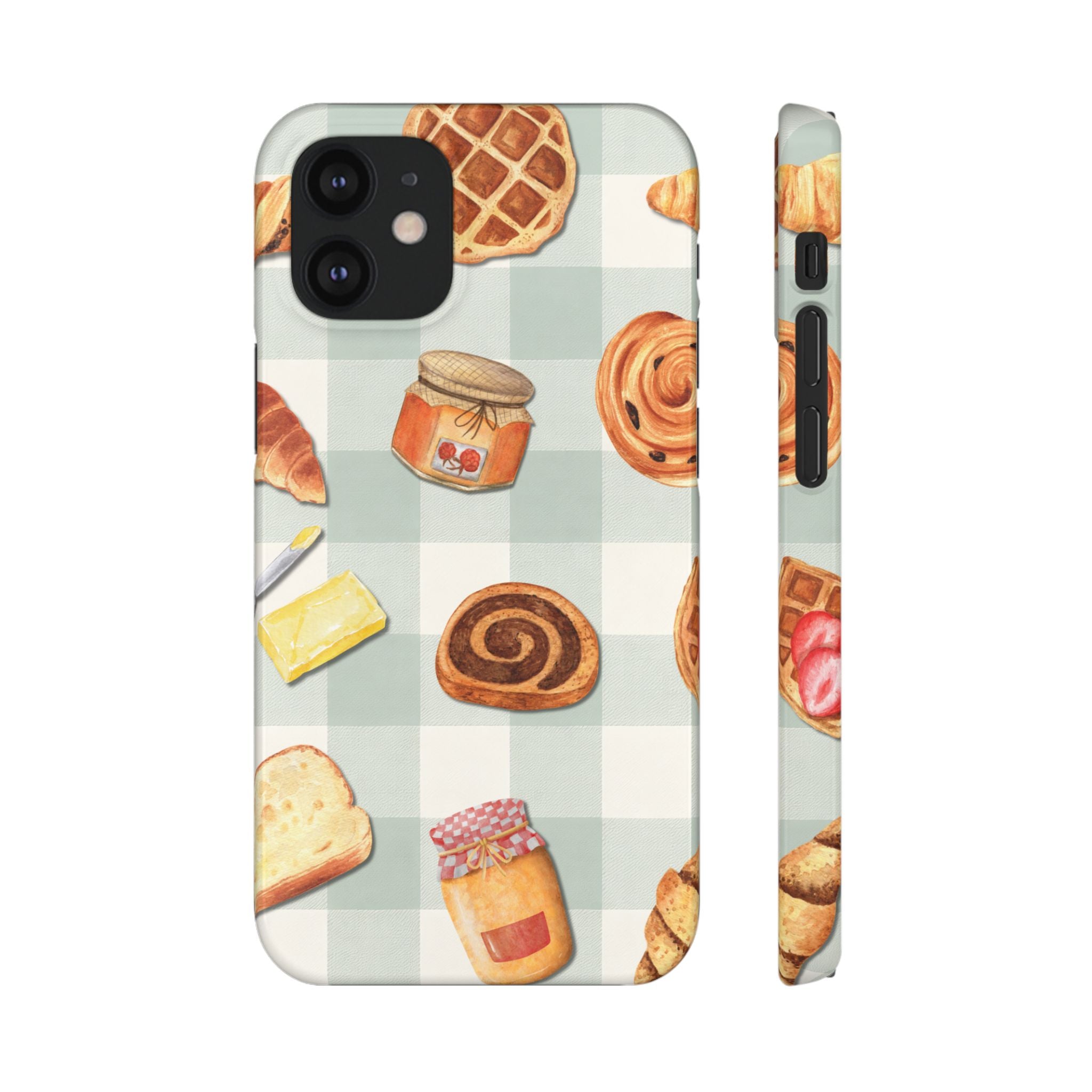Bakery Breakfast Phone Case — Cute Pastry Pattern Snap Case