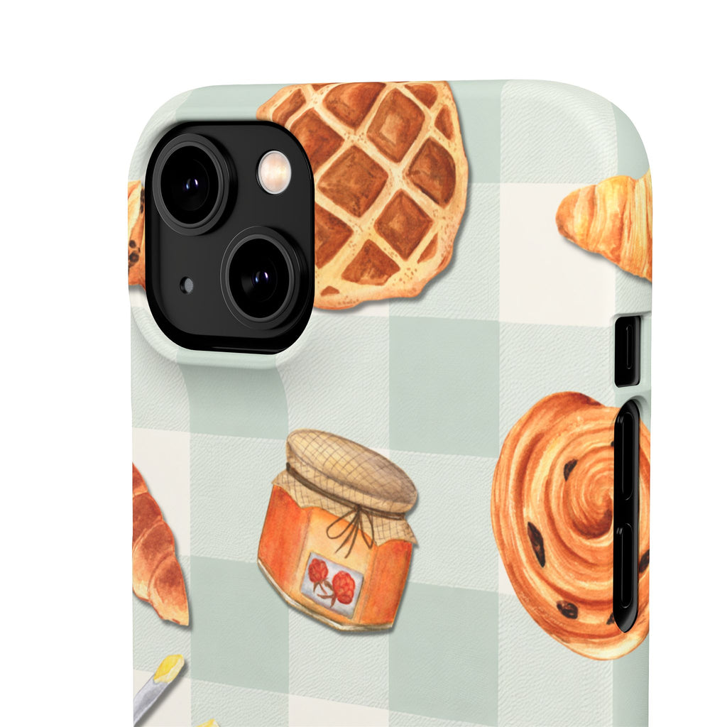 Bakery Breakfast Phone Case — Cute Pastry Pattern Snap Case