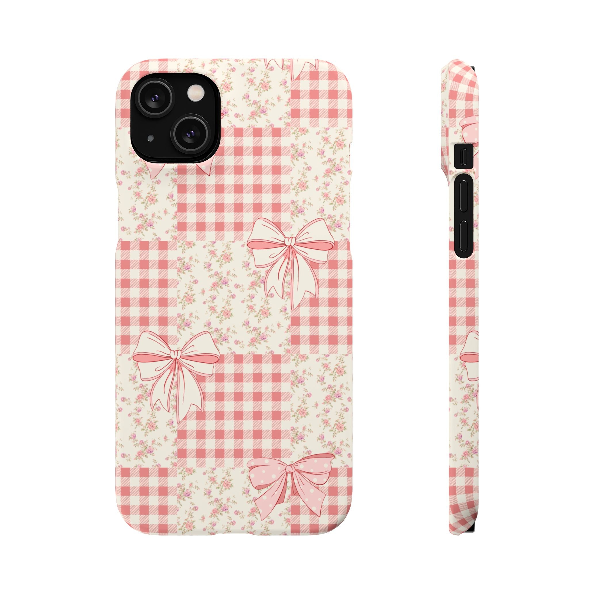 Pink Bow Patchwork Case