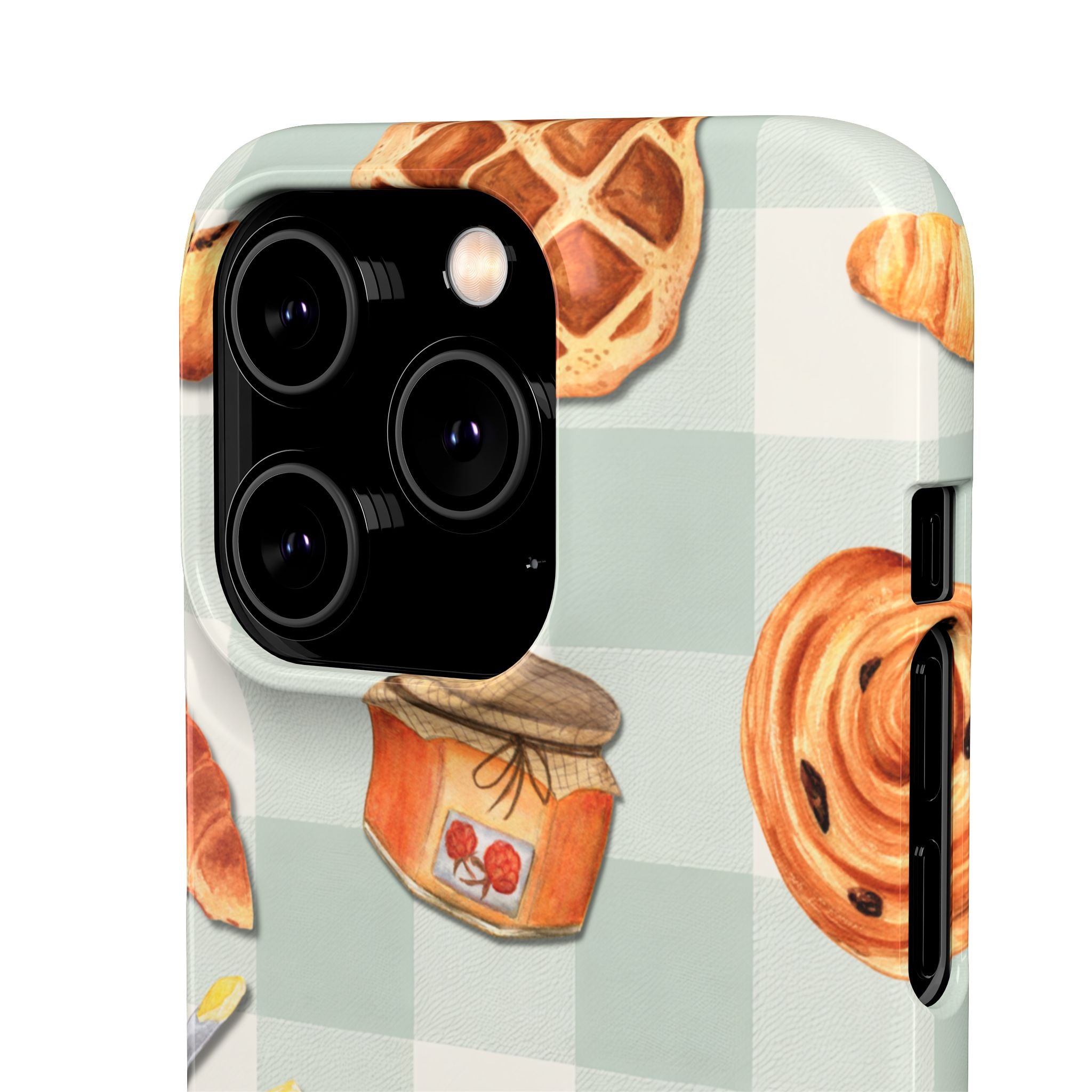 Bakery Breakfast Phone Case — Cute Pastry Pattern Snap Case