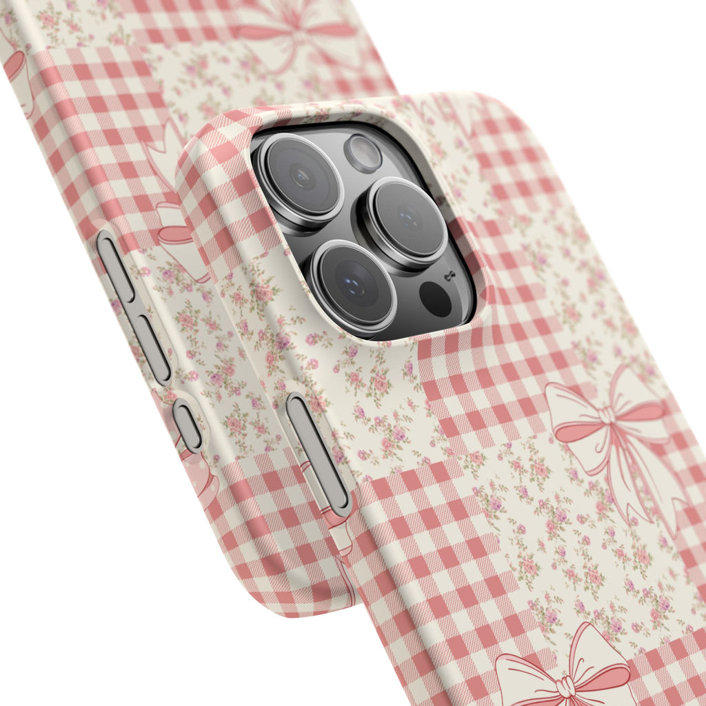 Pink Bow Patchwork Case
