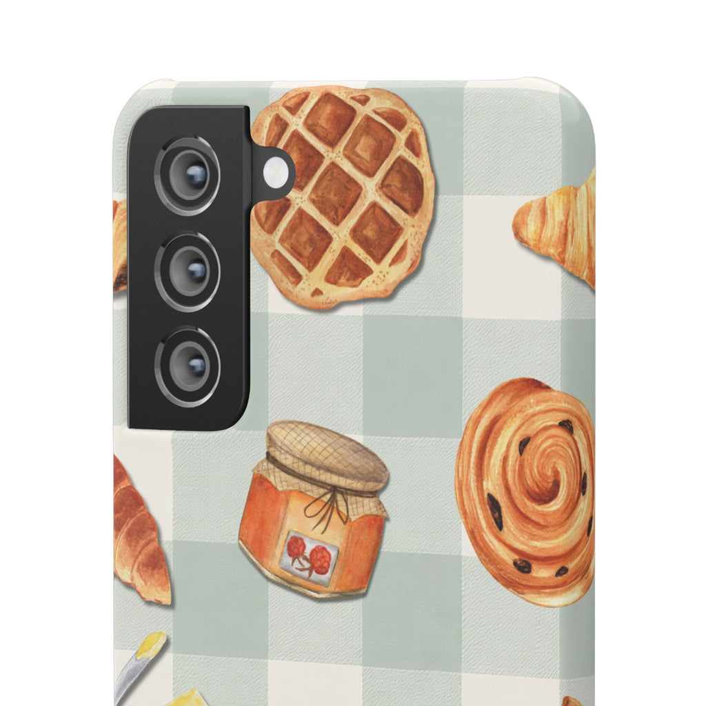 Bakery Breakfast Phone Case — Cute Pastry Pattern Snap Case