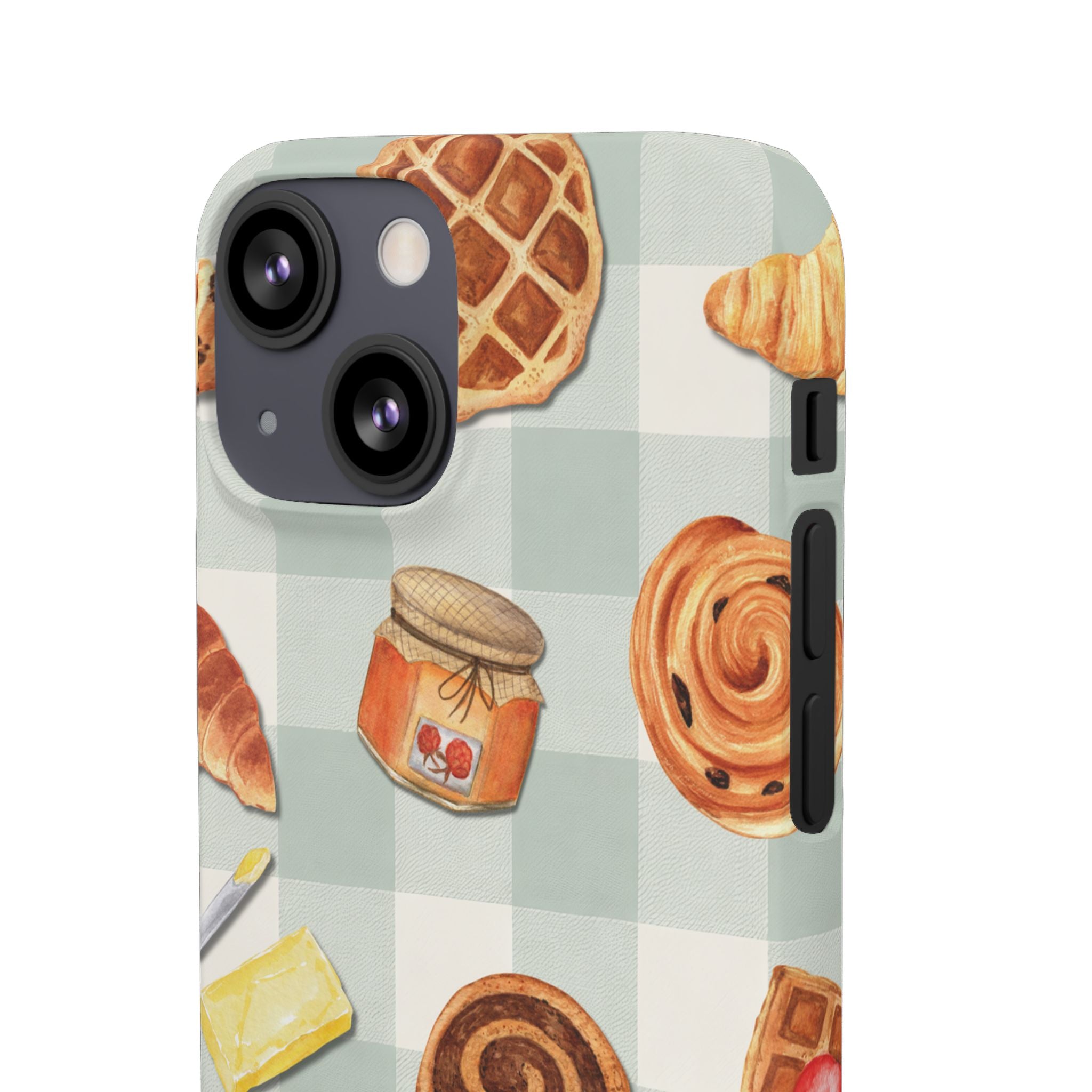 Bakery Breakfast Phone Case — Cute Pastry Pattern Snap Case