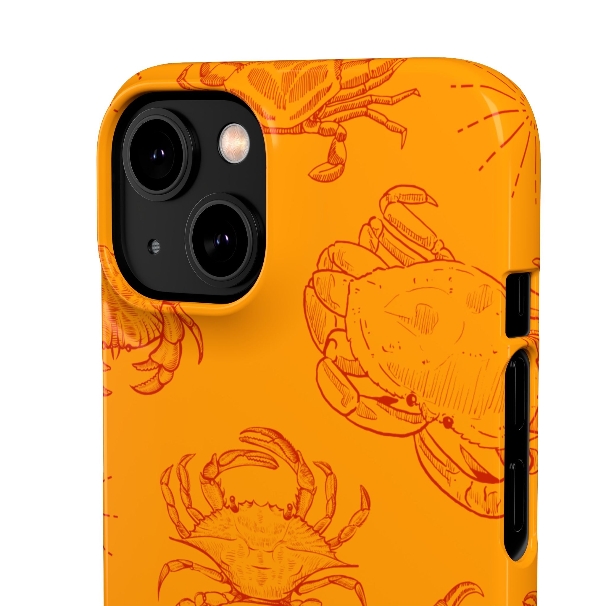 Crab Pattern Snap Case – Orange Coastal Phone Cover