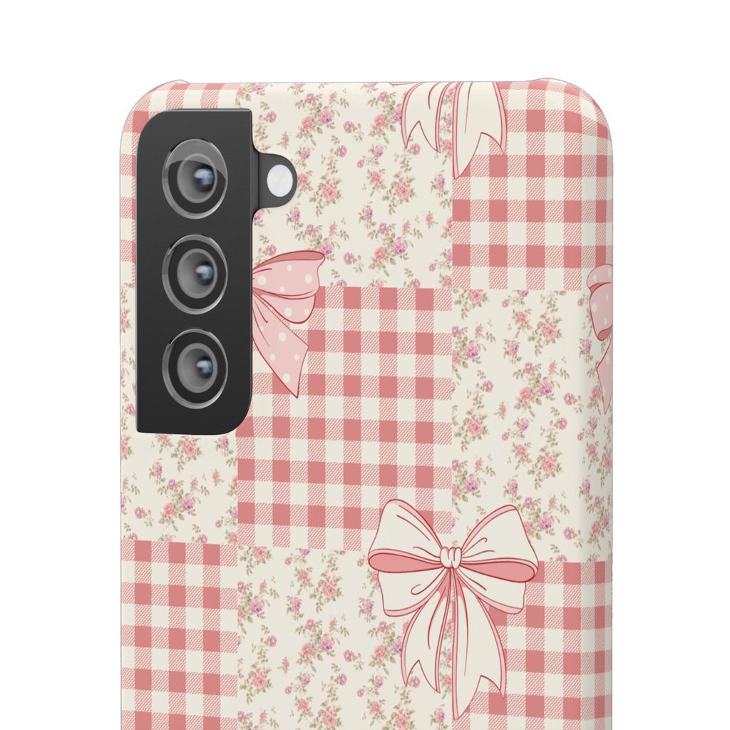 Pink Bow Patchwork Case